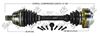 Picture of Audi TT CV Shafts 2000-2006 1L0407271H 