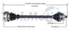 Picture of Audi A4 Left Front CV Shaft 96-01 8D0407451AX 